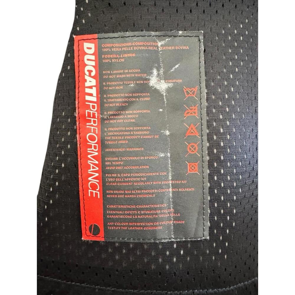 Ducati Performance Dainese Corse Leather Jacket Mens Y2K Motorcycle Biker 56 - Picture 8 of 16